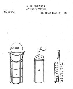 1843 Ice Cream Maker patent