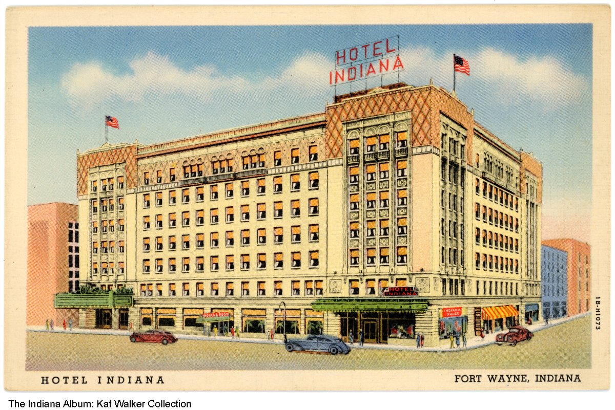 Hotel Indiana 1941 postcard Kat Walker Collection Indiana Album