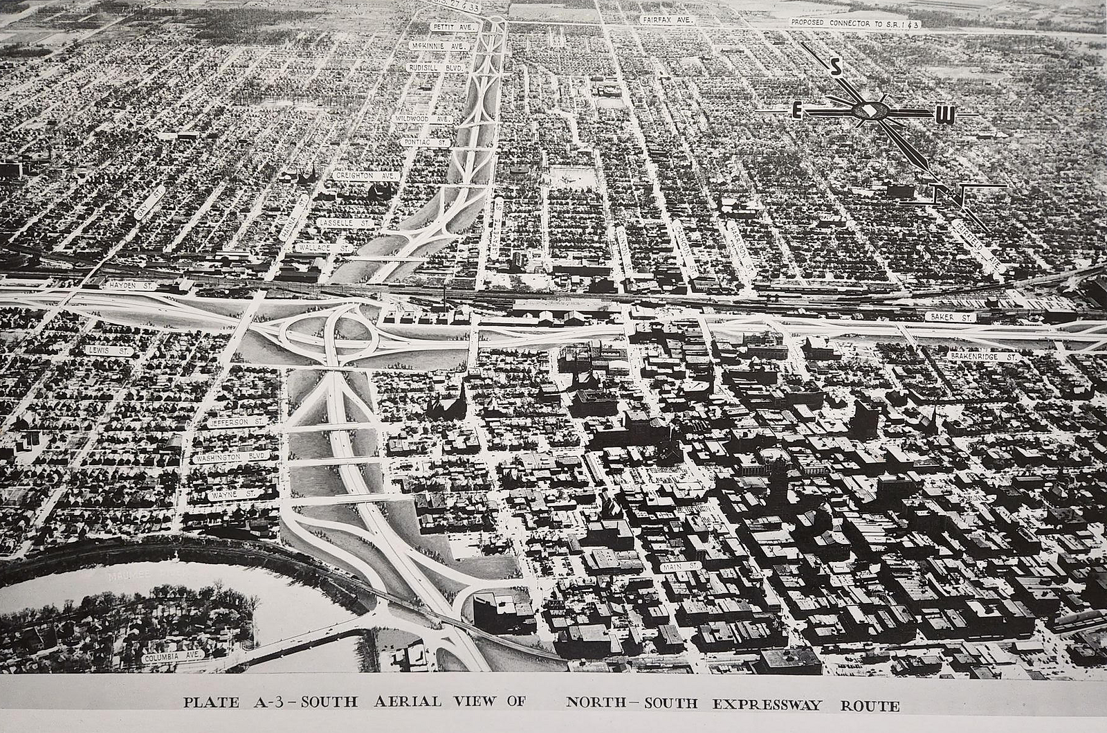 Plate A-1 - West Aerial View of East - West Expressway Route
