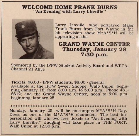 January 28, 1988 page 3 Evening with Frank Burns 
