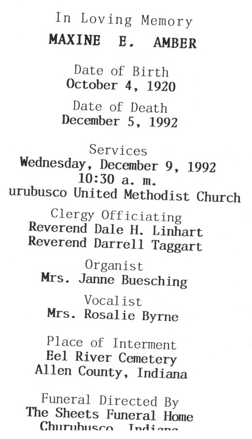 acgsi funeral card collection sheets funeral home churubusco