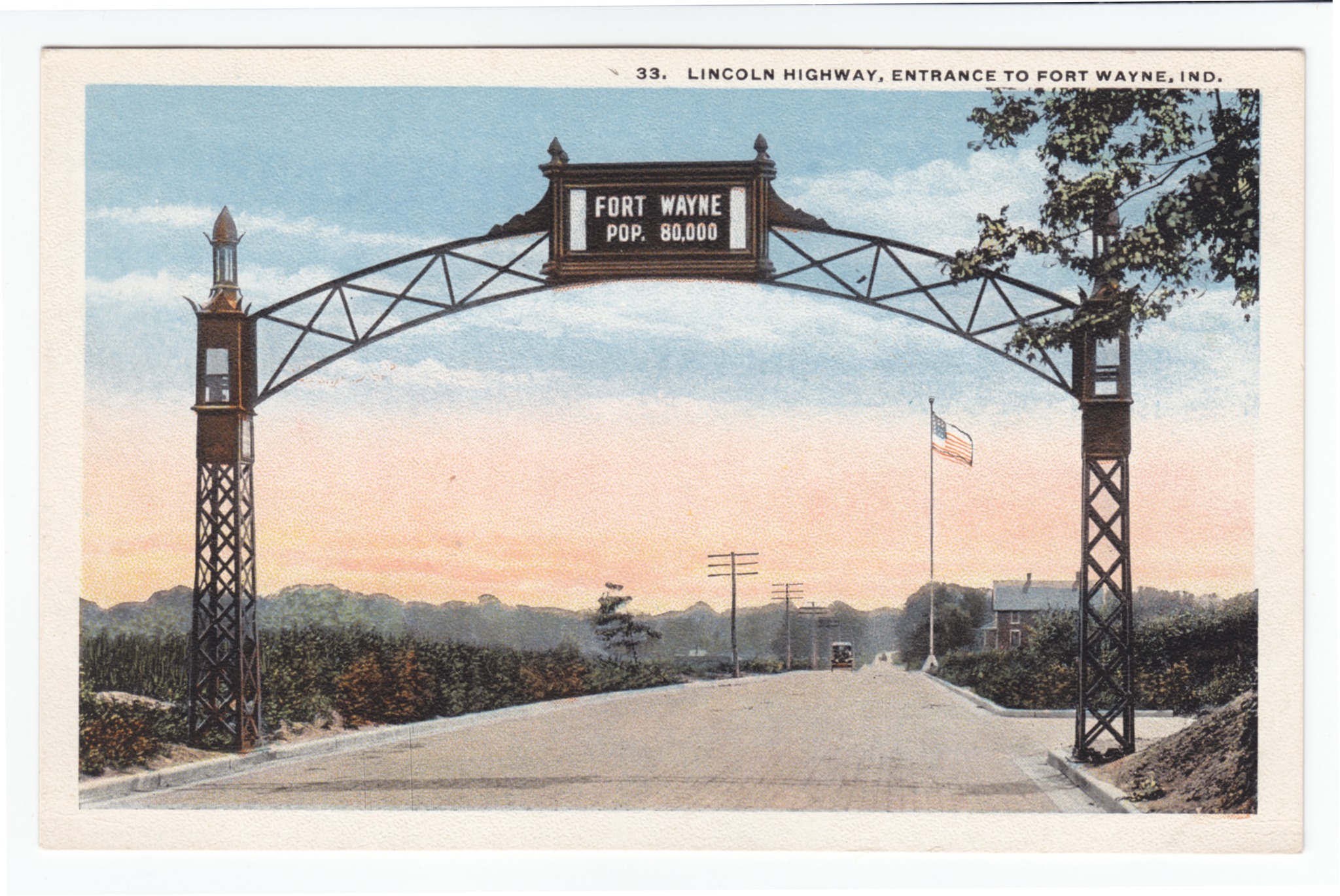 1917 Lincoln Highway arch near Memorial Park