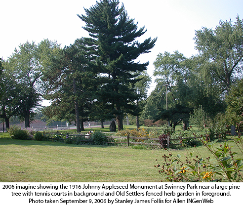 Location of Johnny Appleseed Monument