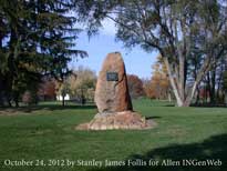 Johnny Appleseed Memorial Stone 9th Hole