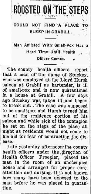 1904 Small pox in county