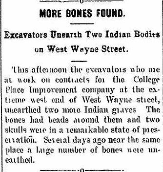 Indian bones West Wayne Street