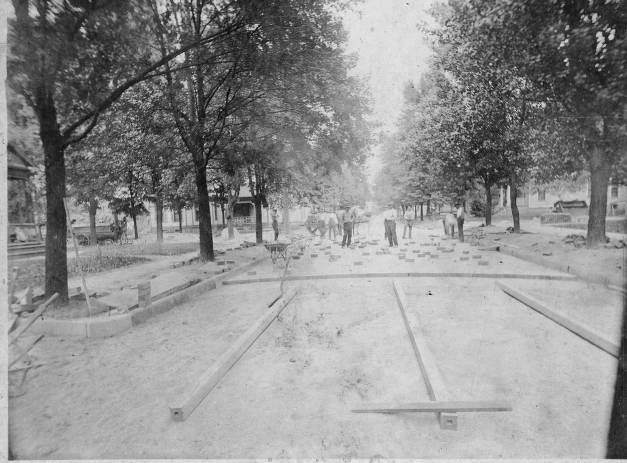 1890s brick street paving