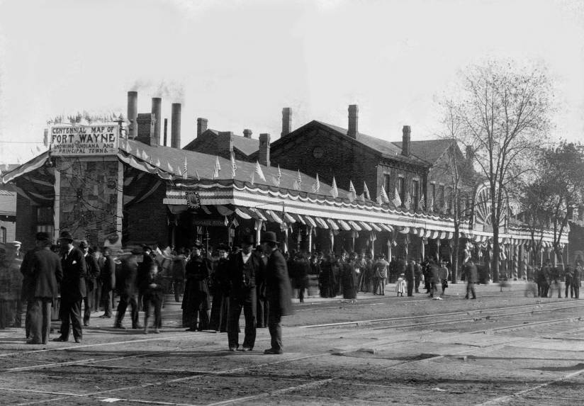 1895 Pennsylvania RR Depot Centennial crowd