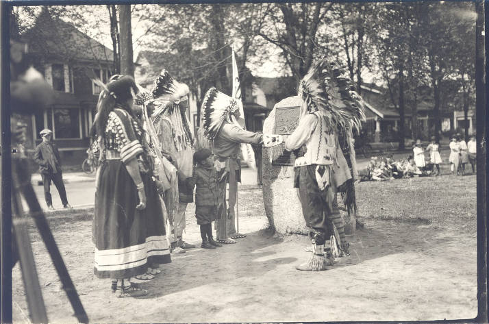 Native Americans at 1917 Harmar's Ford marker dedication