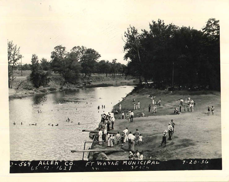 Municipal Beach opposite dam