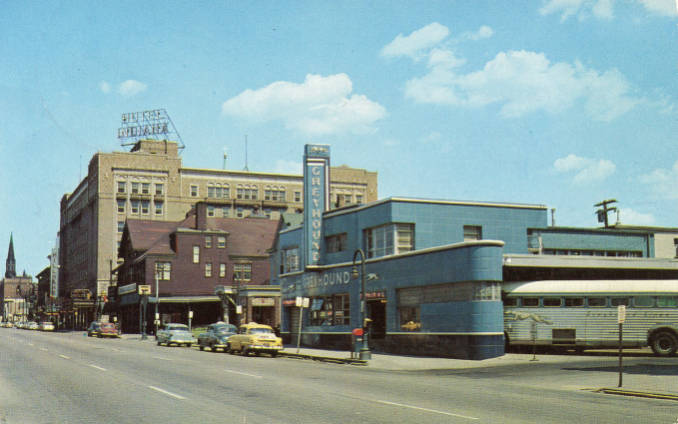 Greyhound Bus Depot, circa 1953