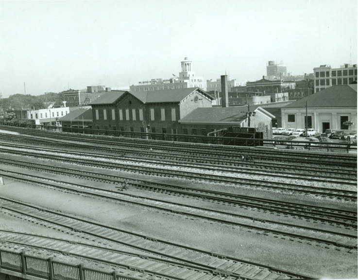 1895 Pennsylvania RR Depot Centennial crowd