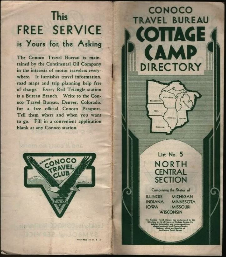 North Central Section Indiana Conoco Travel Club map