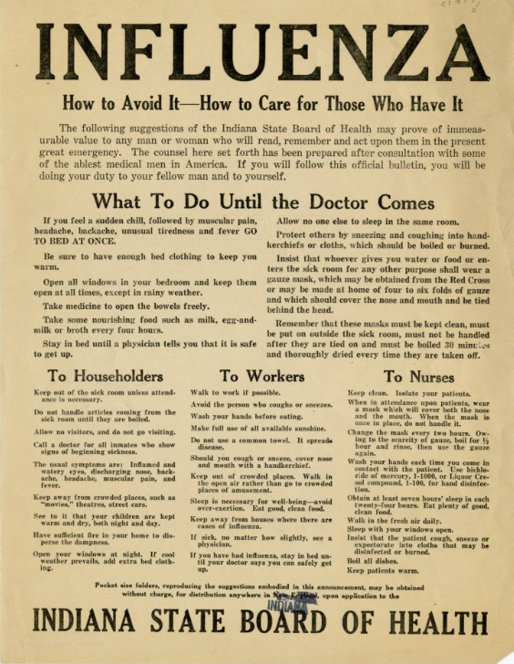 1918 flu poster