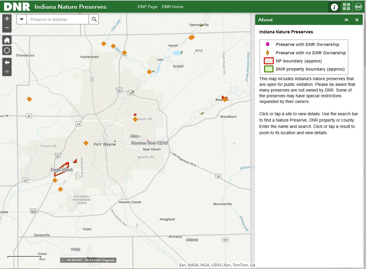 INDNR Allen County Nature Preserves