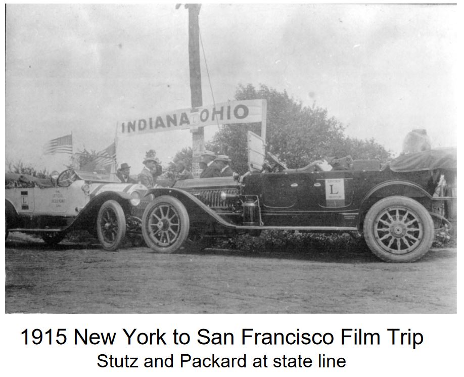 Three-mile Picture Show film crew at the Indiana Ohio Line