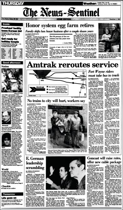 November 9, 1990 Amtrak reroutes service