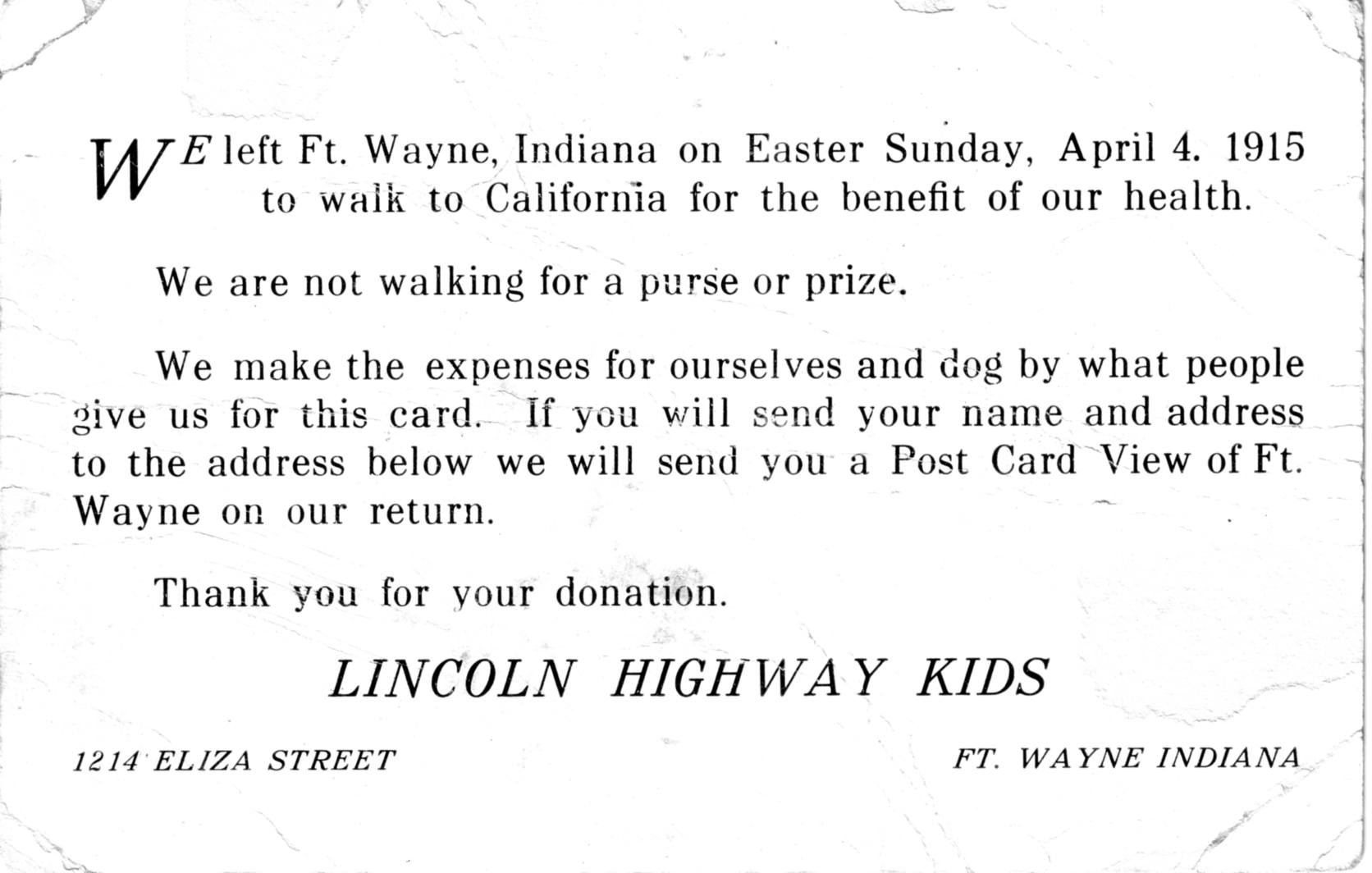Lincoln Highway Kids from Fort Wayne