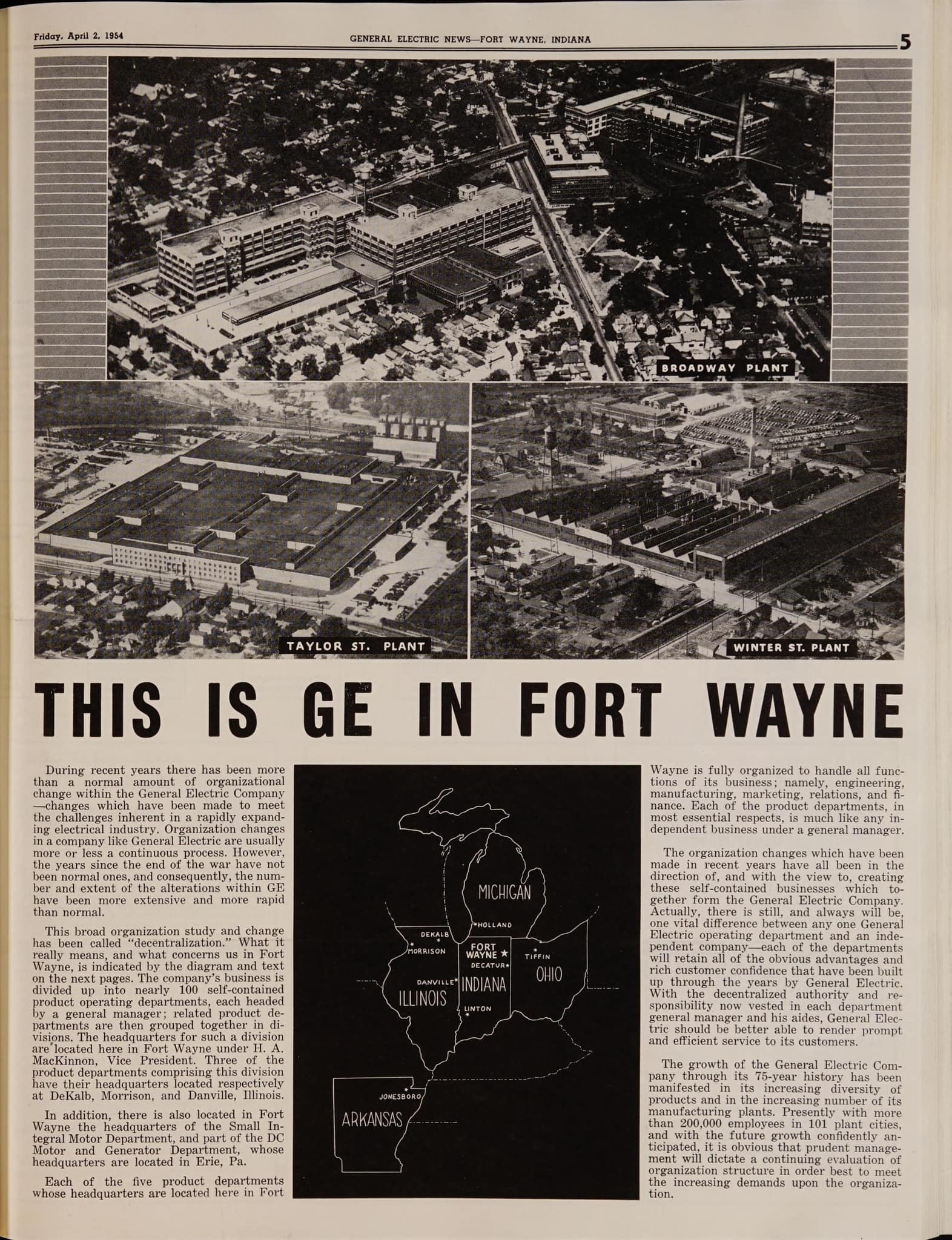 April 2, 1954 GE News This is GE in Fort Wayne