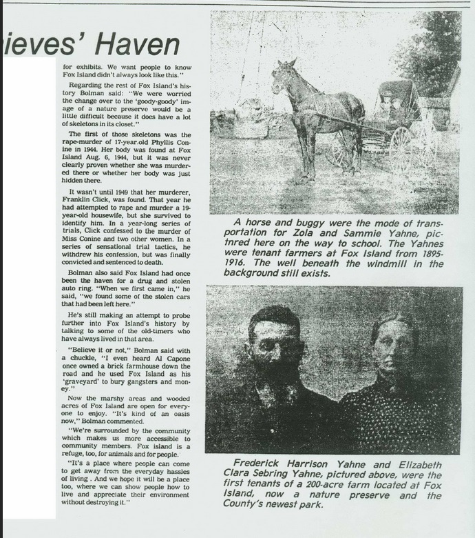 June 7, 1975 Yahne Farm - Fox Island Once Farm, Thieves' Haven