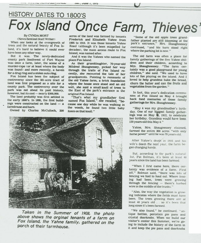 June 7, 1975 Yahne Farm - Fox Island Once Farm, Thieves' Haven