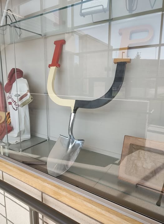 2025 groundbreaking shovel in display case