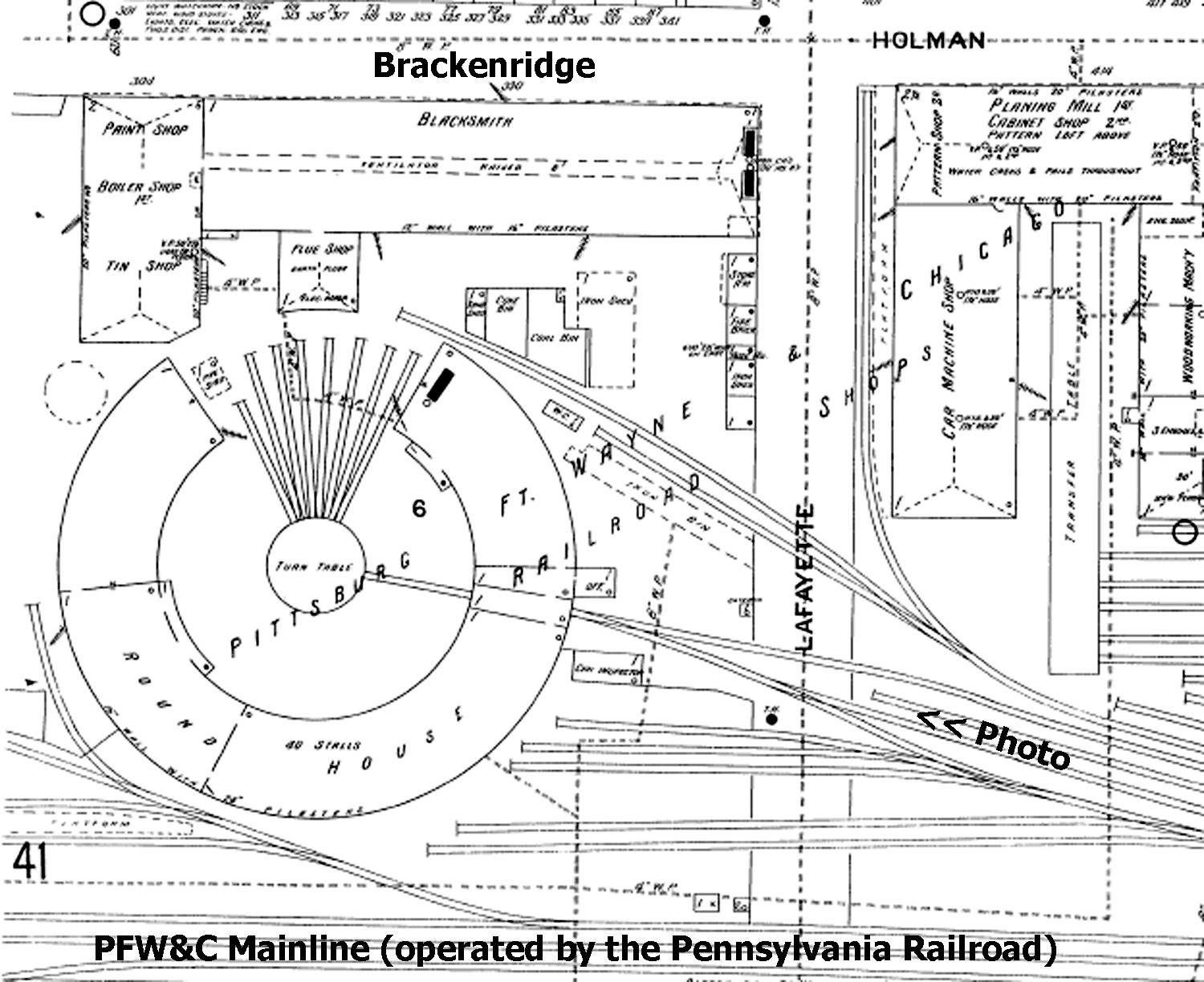 Location of Pennsy Shops