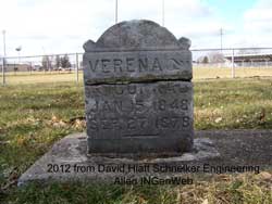 Verna Conrad tombstone from David Hiatt Schnelker Engineering photo