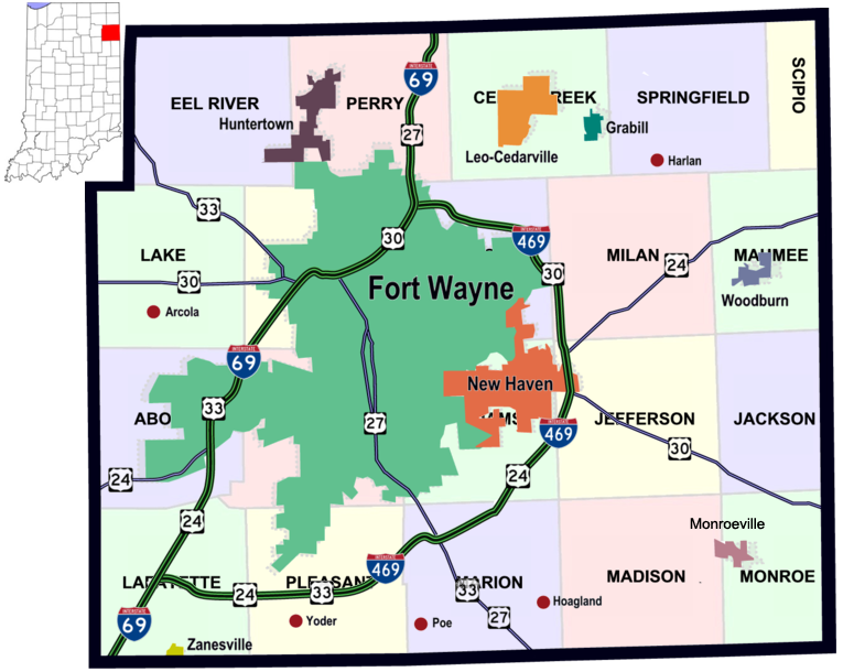 Fort Wayne Indiana Zip Code Map abcblogger